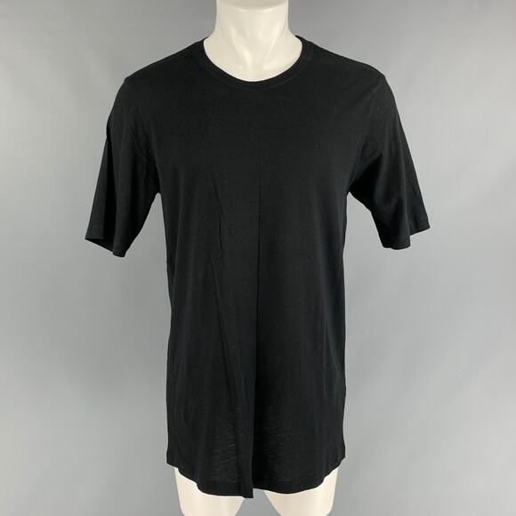 FAITH CONNEXION Size XS Black Solid Cotton Crew-Neck T-shirt - Picture 1 of 6